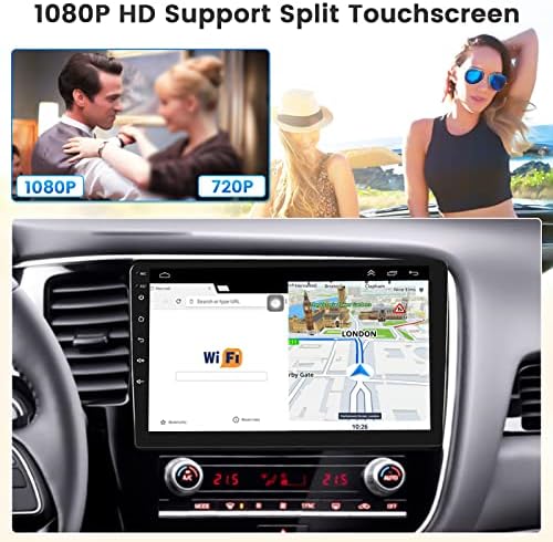 [2+32 גרם] עבור 2020 2021 רדיו מיצובישי אאוטלנדר, Apple Carplay Android 11 סטריאו לרכב עם אנדרואיד Auto 10.1 '' מסך מגע מסך Bluetooth מקלט שמע תמיכה